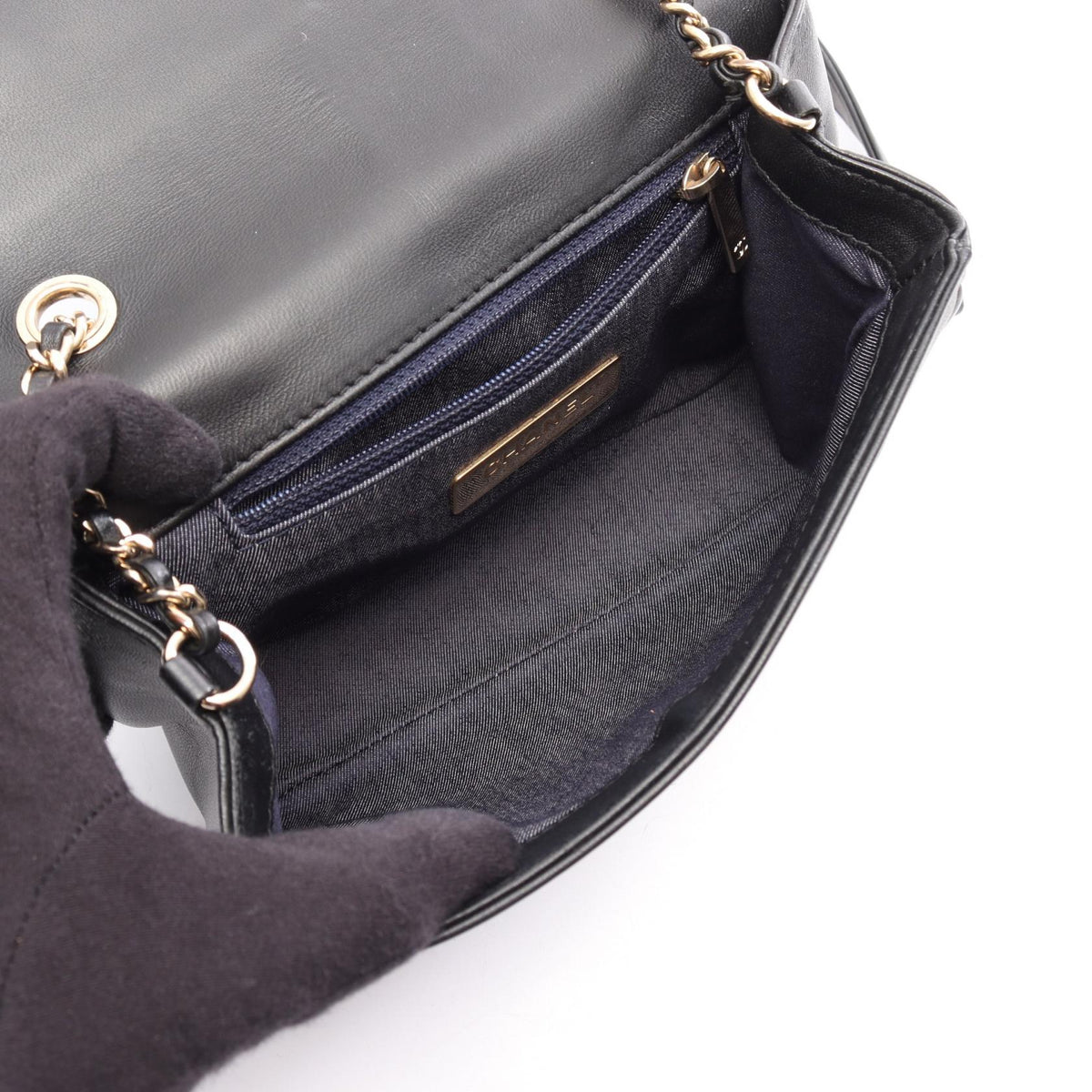 CHANEL Black COCO Mark Full flap Lambskin (sheep leather) 2104102531672