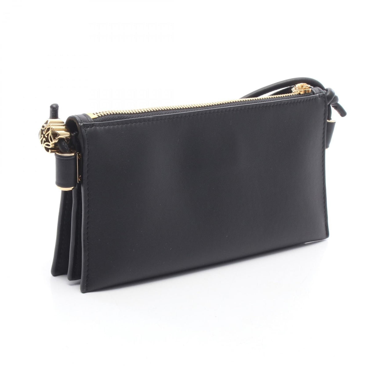 LOEWE Hoya pouch Shoulder Bag Black leather C630R10X031100 2101220180942