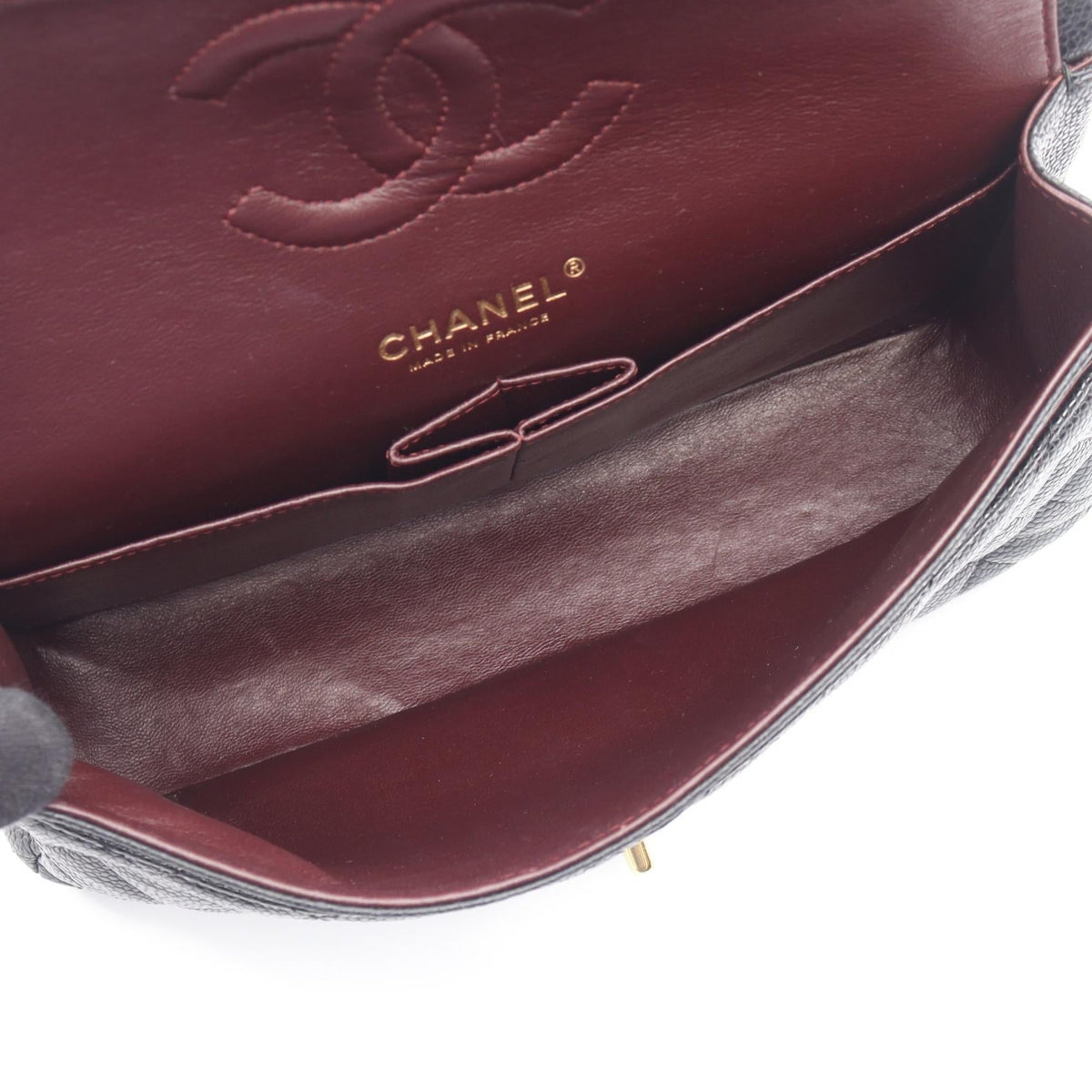 CHANEL Black Matelasse W flap Grained Calfskin leather A01112 2104102539753