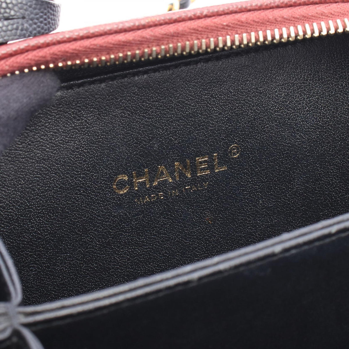 CHANEL Bordeaux/Black CC Figley Small Vanity Bag 2WAY Grained Calfskin leather A93342 2106800644142