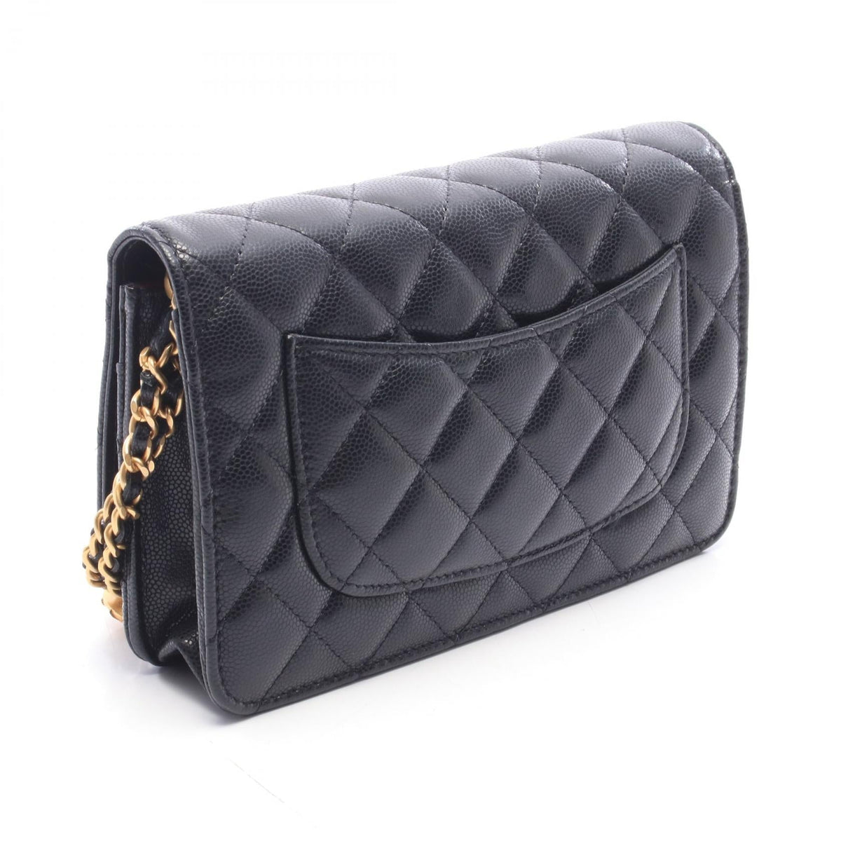 CHANEL Black Matelasse Grained Calfskin leather AP2840 2106800644203