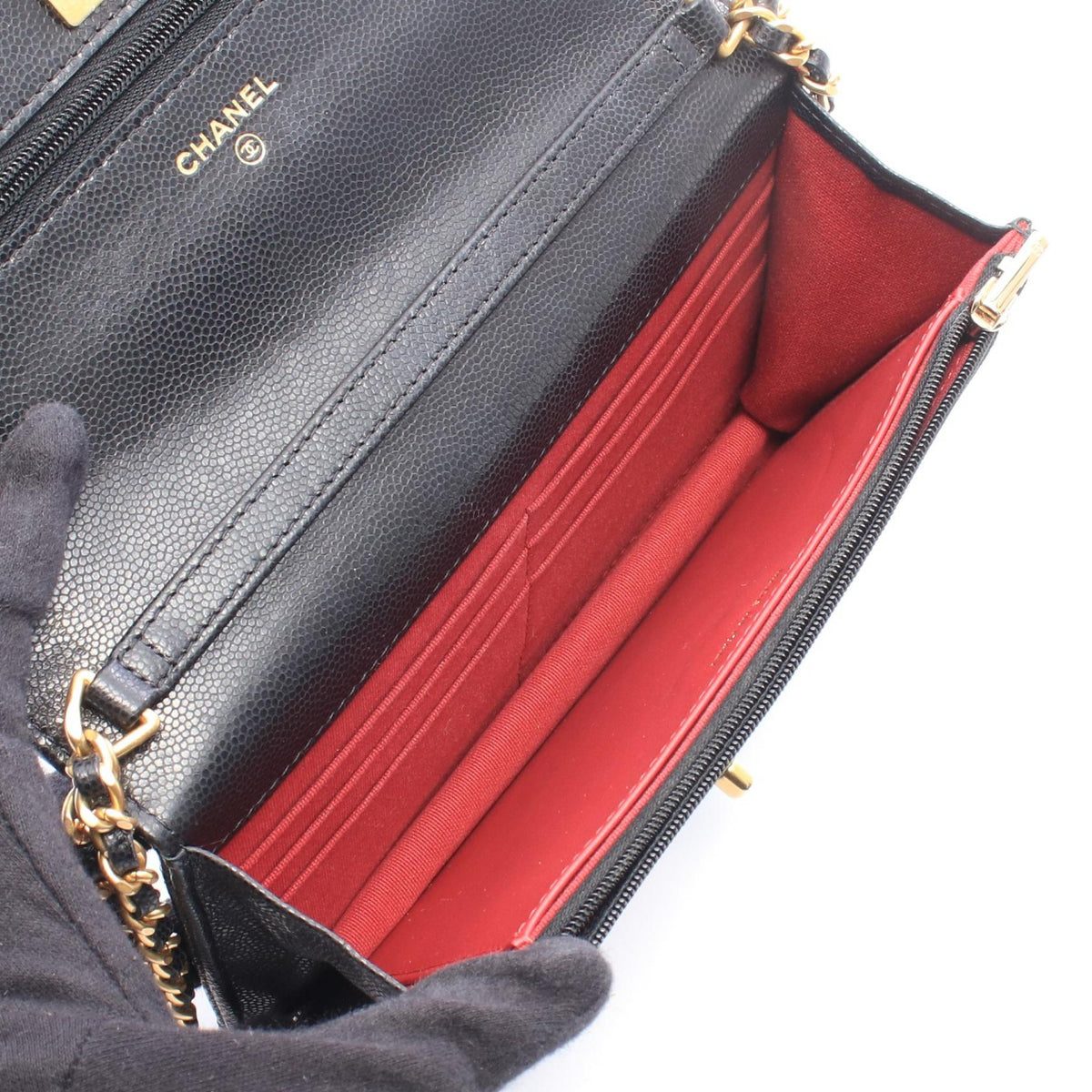 CHANEL Black Matelasse Grained Calfskin leather AP2840 2106800644203
