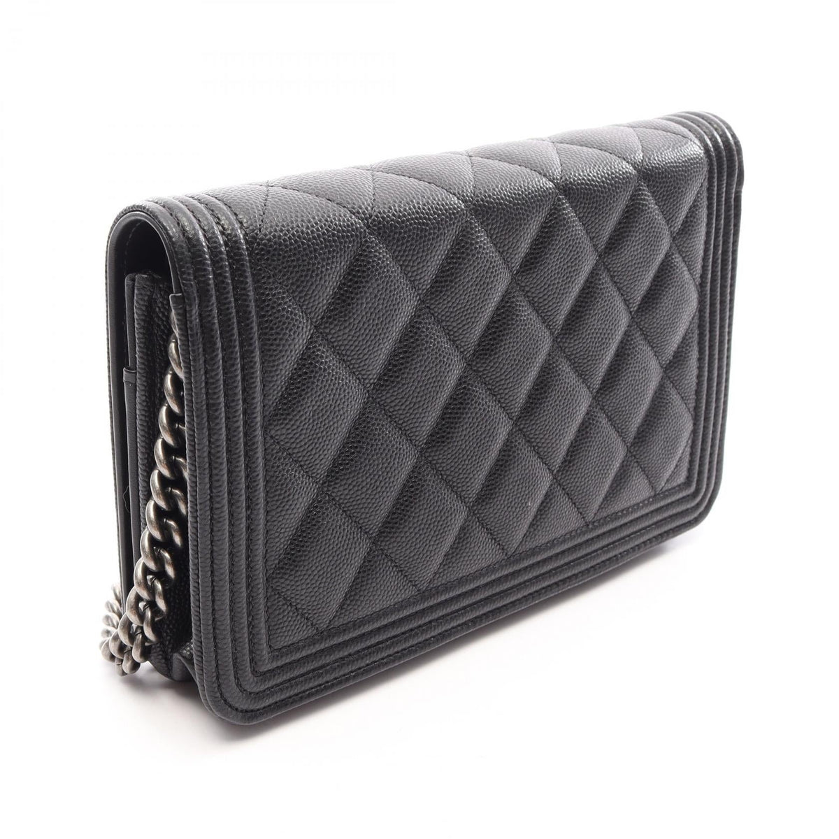 CHANEL Black Boy Chanel Matelasse Grained Calfskin leather AP1117 2106800644524