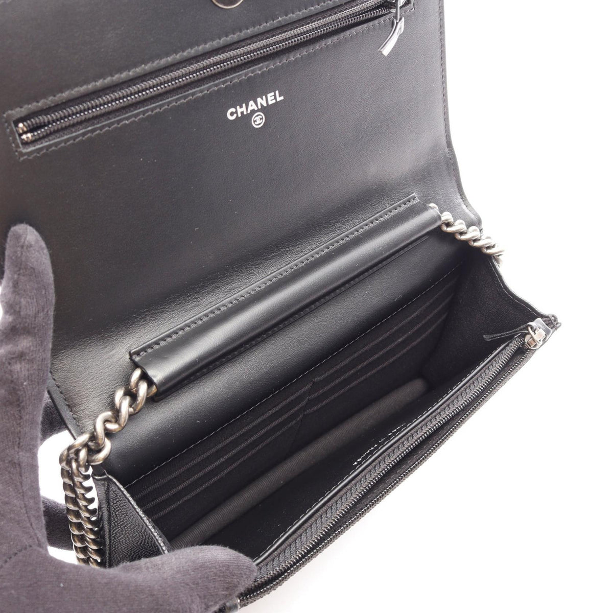 CHANEL Black Boy Chanel Matelasse Grained Calfskin leather AP1117 2106800644524
