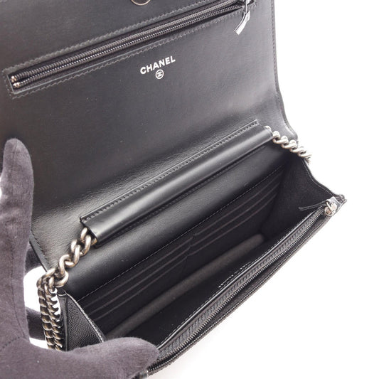 CHANEL Black Boy Chanel Matelasse Grained Calfskin leather AP1117 2106800644524