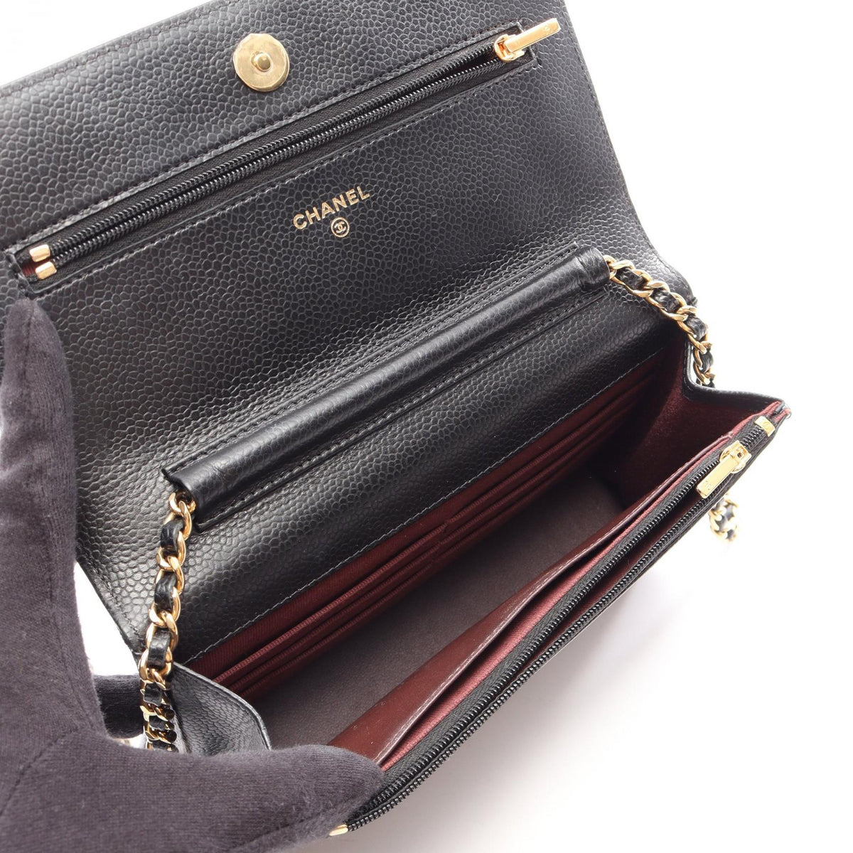 CHANEL Black Matelasse Grained Calfskin leather AP0250 2106800644531