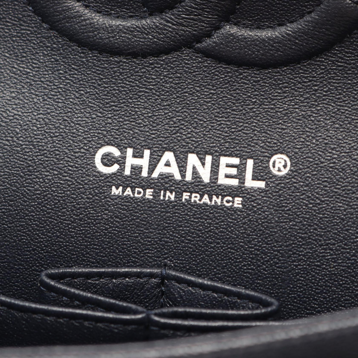 CHANEL Navy Matelasse W flap Grained Calfskin leather A01112 2106800644722