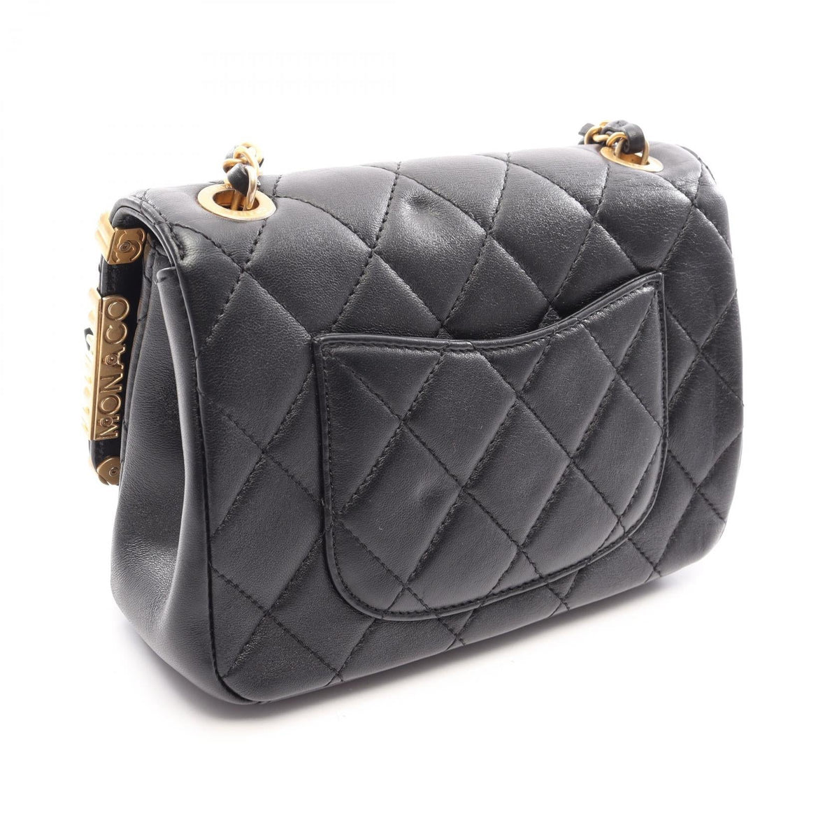 CHANEL Black Matelasse Mini Flap Bag leather AS3731 2106800644081