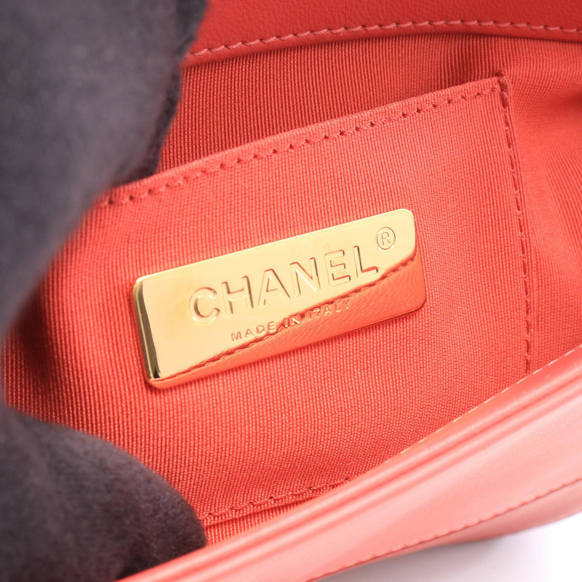 CHANEL Red/Pink Matelasse Small leather 2106800644135