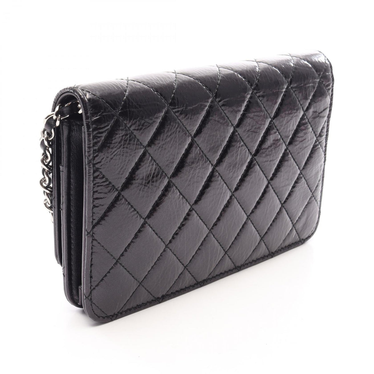 CHANEL Black Matelasse leather 2106800644197