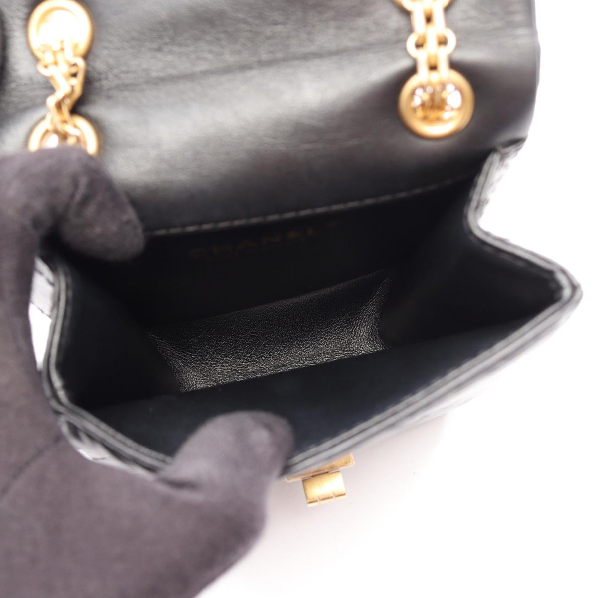 CHANEL Black 2.55 Matelasse Calfskin (cowhide) AS1961 2106800644371