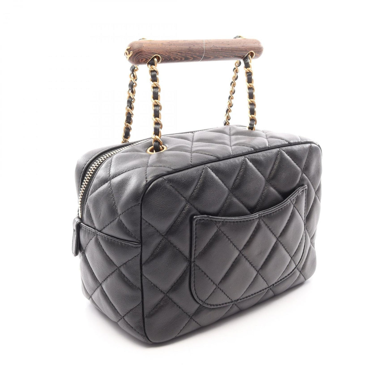 CHANEL Black Matelasse Mini Bowling Bag 2WAY Lambskin (sheep leather) AS4198 2106800644418
