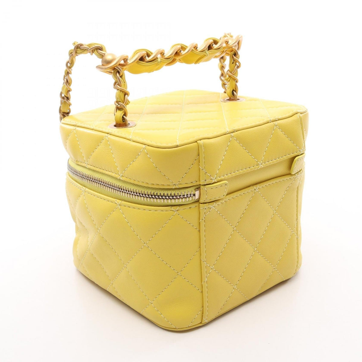 CHANEL Yellow Matelasse 2WAY Lambskin (sheep leather) AS3228 2106800644395