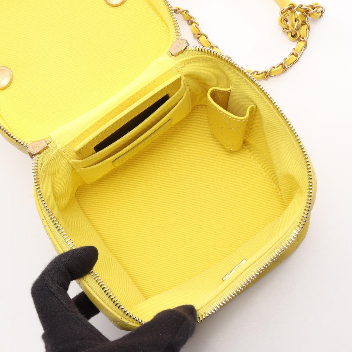 CHANEL Yellow Matelasse 2WAY Lambskin (sheep leather) AS3228 2106800644395