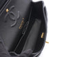 CHANEL Black Matelasse W flap Lambskin (sheep leather) A01113 2106800644432
