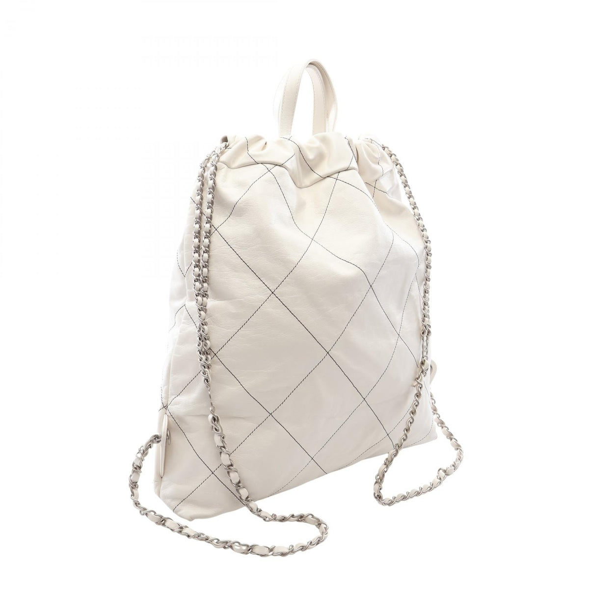 CHANEL White Chanel 22 Large leather AS3313 2106800644548
