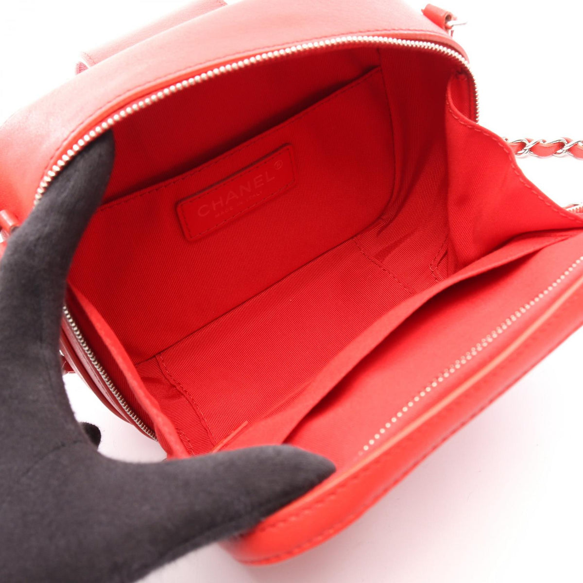 CHANEL Red Matelasse Half Coco Camera Bag leather A98644 2106800644555