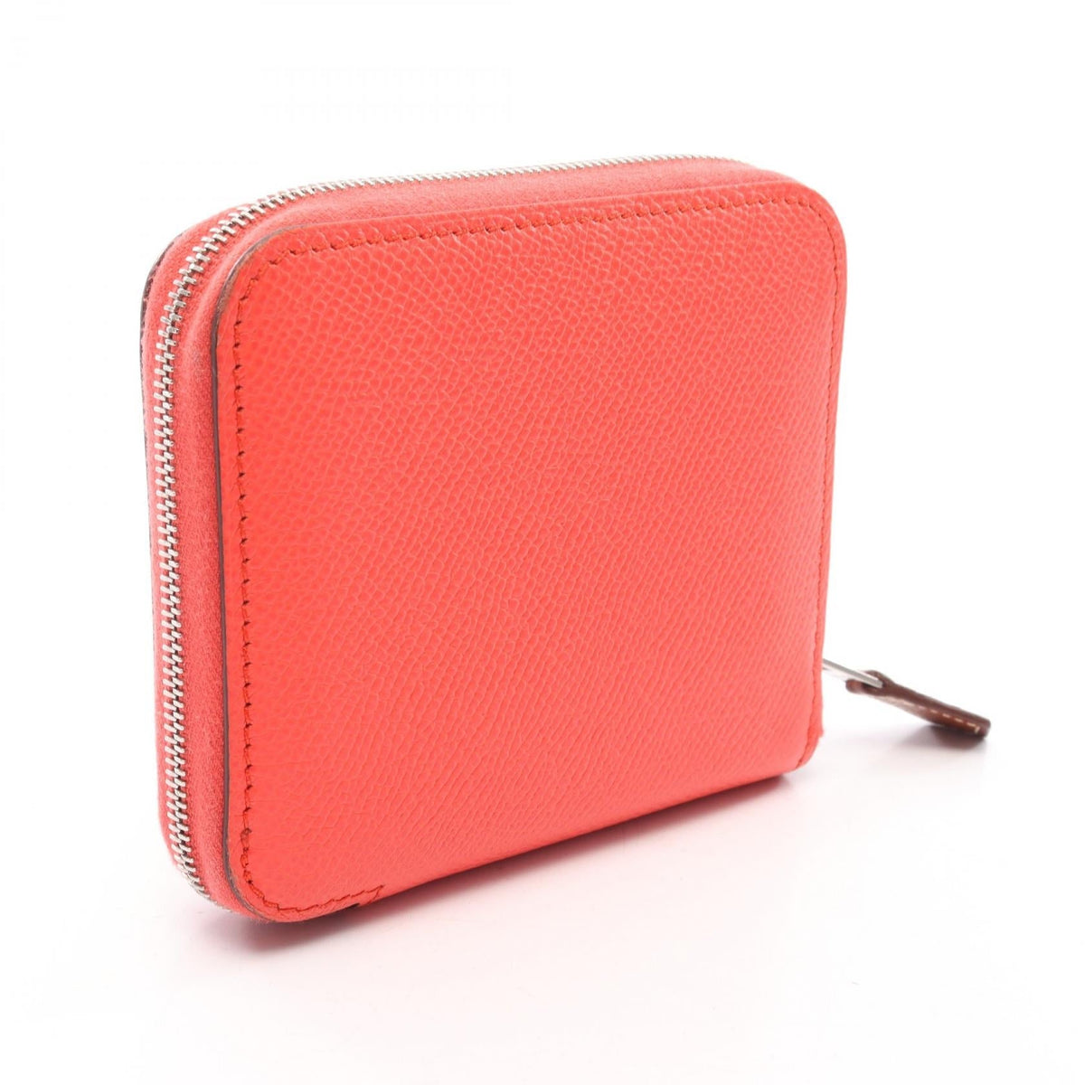 HERMES AZAP Silk Inn Compact Round walletRose texas Rose texas Red Epsom leather Calfskin (cowhide) Epsom 2106800643886