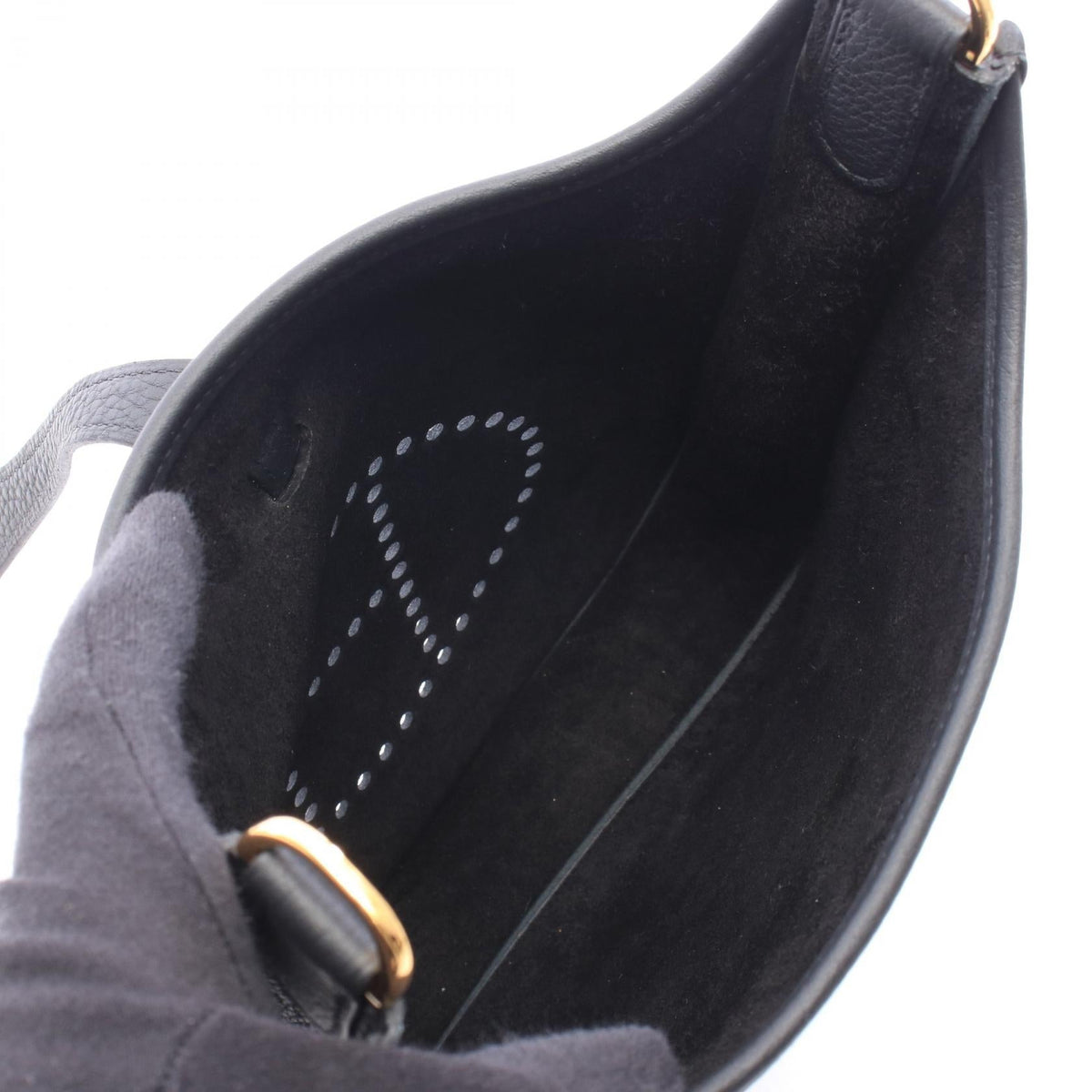HERMES Evelyne23 Shoulder BagNoir Black Noir Black Black Taurillon Clemence leather Taurillon Clemence 2106800644005