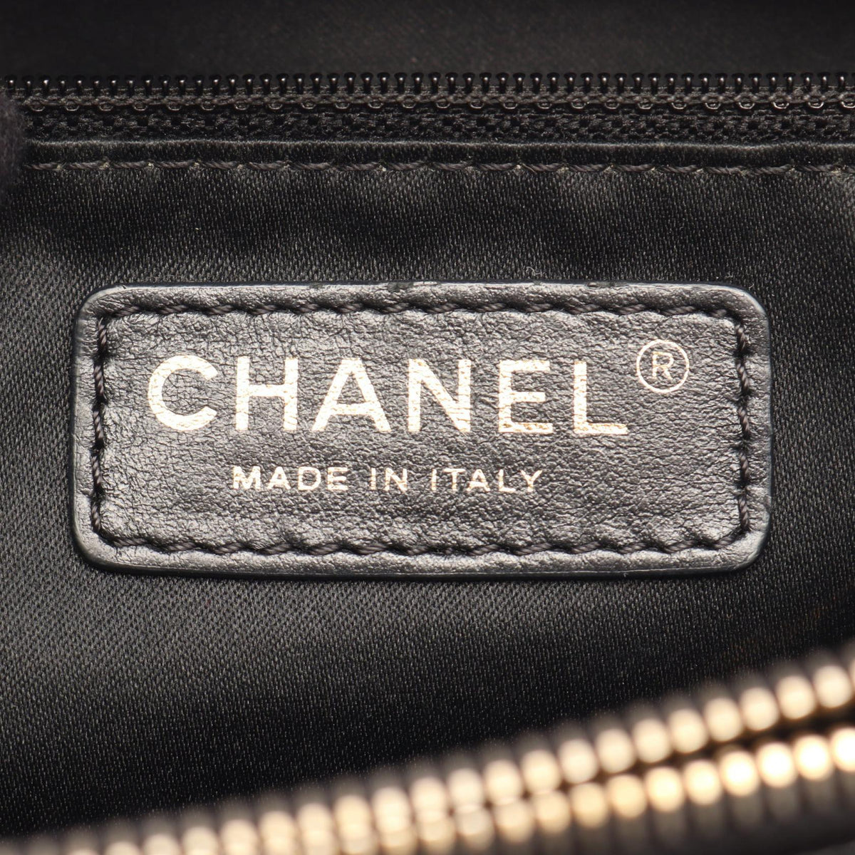 CHANEL Black Matelasse Grand Shopping GST Grained Calfskin leather 2104102539159