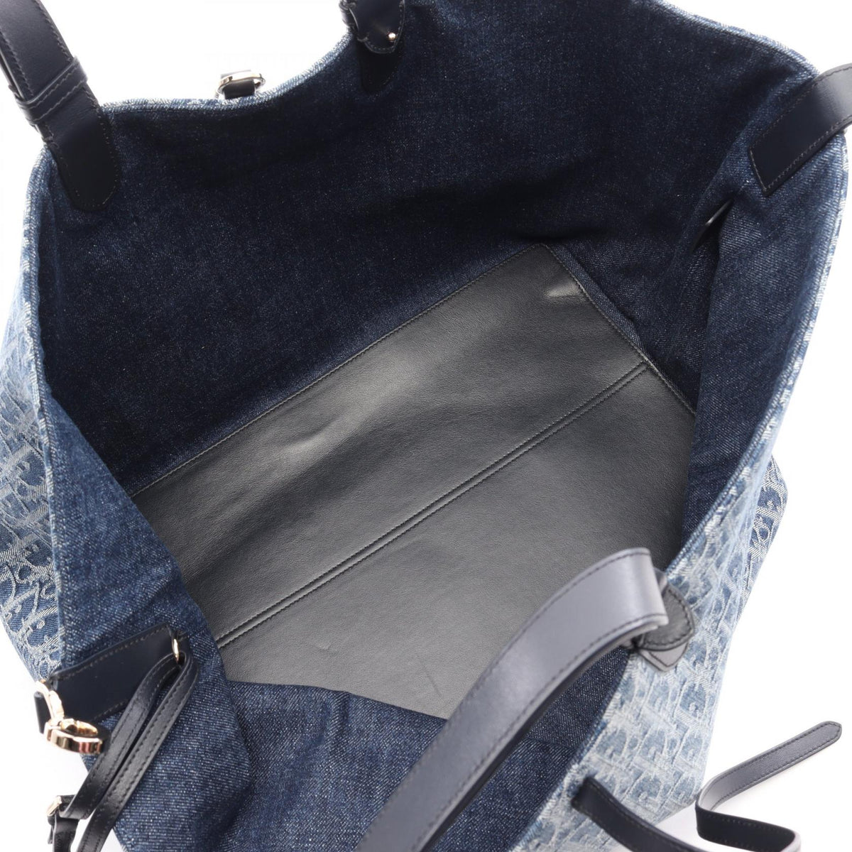 Dior Toujours Oblique Large Tote Bag Blue/Black denim�leather 2101220156442