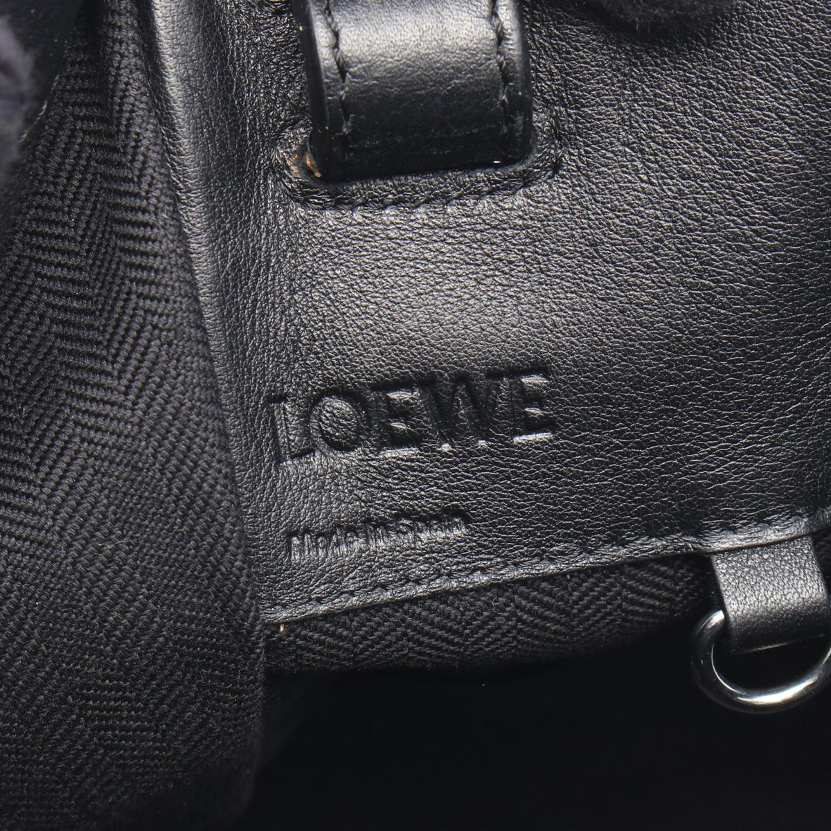 LOEWE Hammock bag small Handbag Black leather 2101220157579