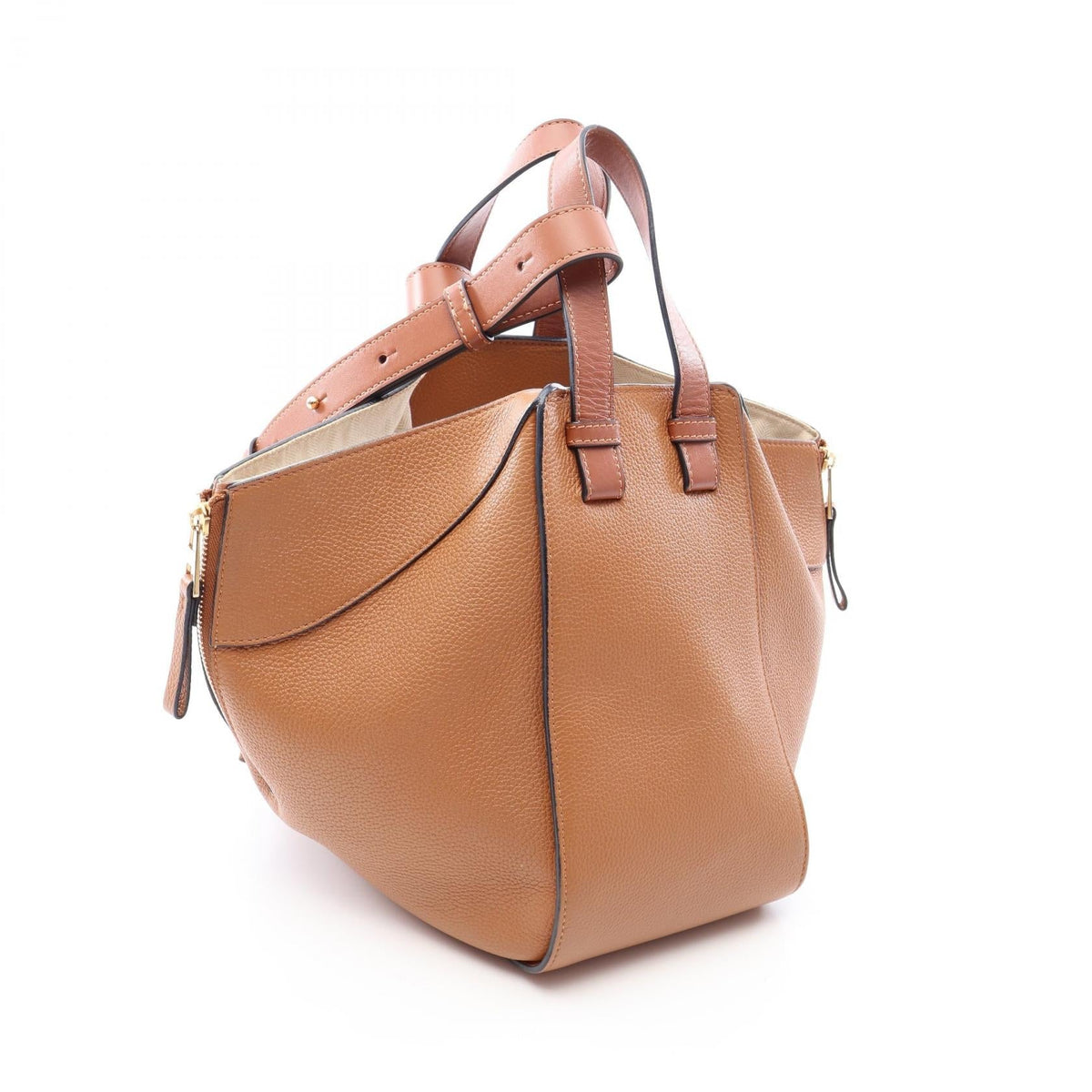 LOEWE Hammock Bag Small 2-Way Handbag Brown leather 2101220157609