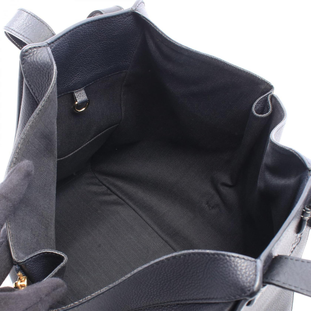 LOEWE Hammock Bag Medium 2-Way Handbag Black leather 2101220157616