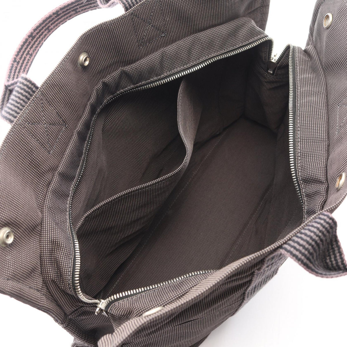 HERMES HerlineMM Tote Bag Gray Other Nylon canvas 2101220158415