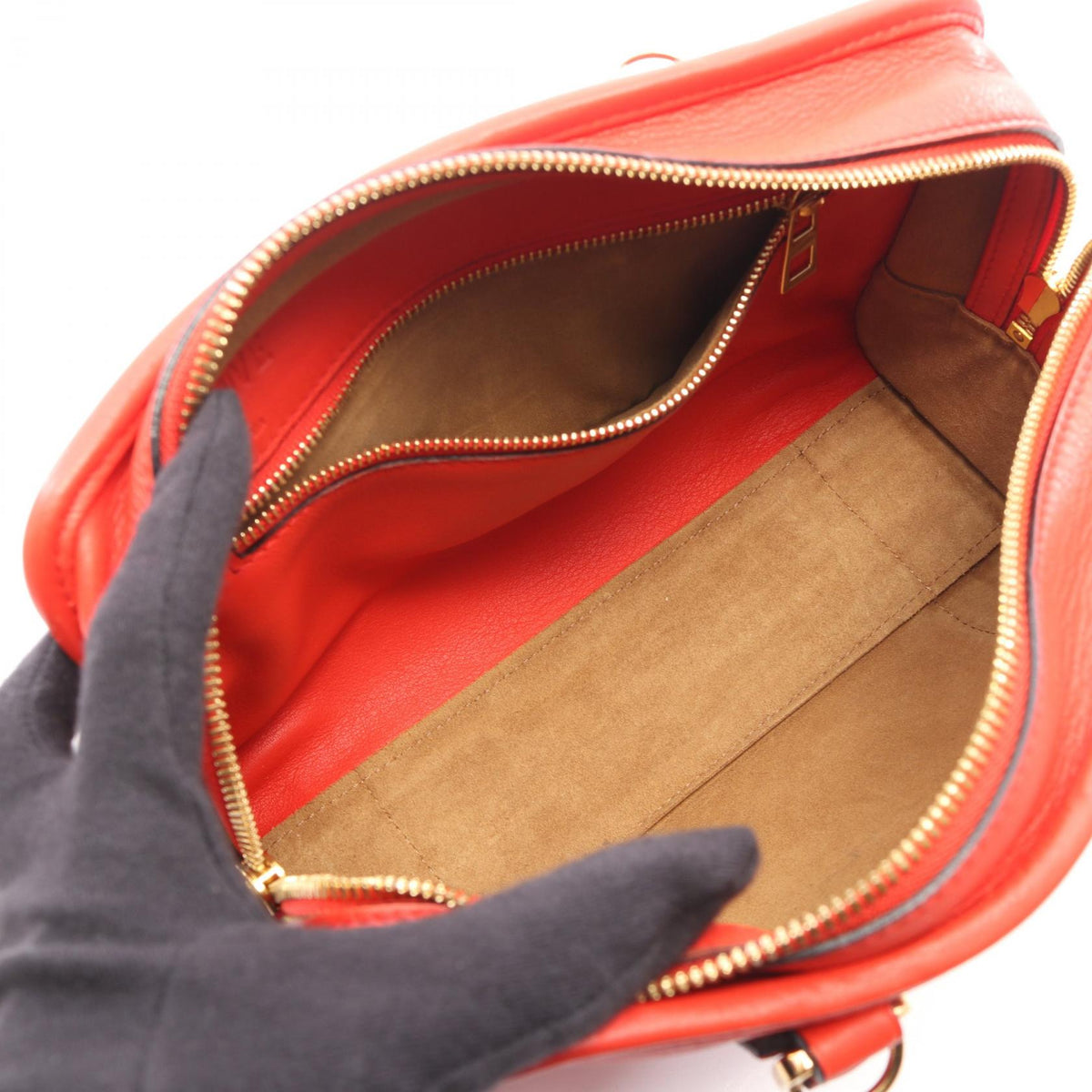 LOEWE Amazona 23 2WAY Handbag Red leather 2101220147815