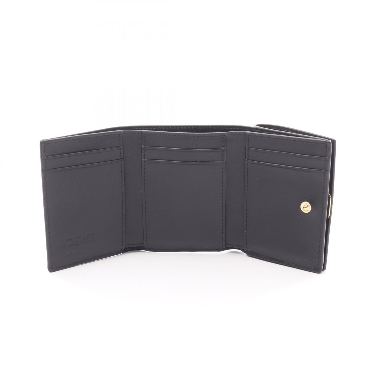 LOEWE Anagram Trifold Wallet Tri-fold wallet Black leather C821TR2X161206 2101220148621
