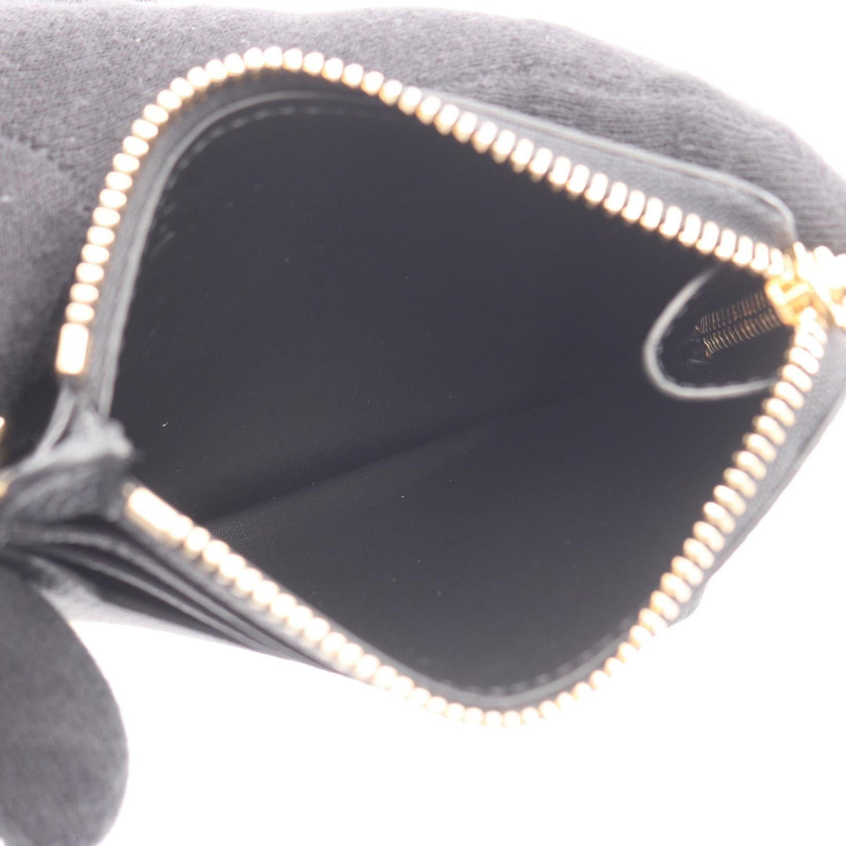 LOEWE Anagram Square Coin Card Holder with Keyring coin purse Black leather C821SQLX031206 2101220148669