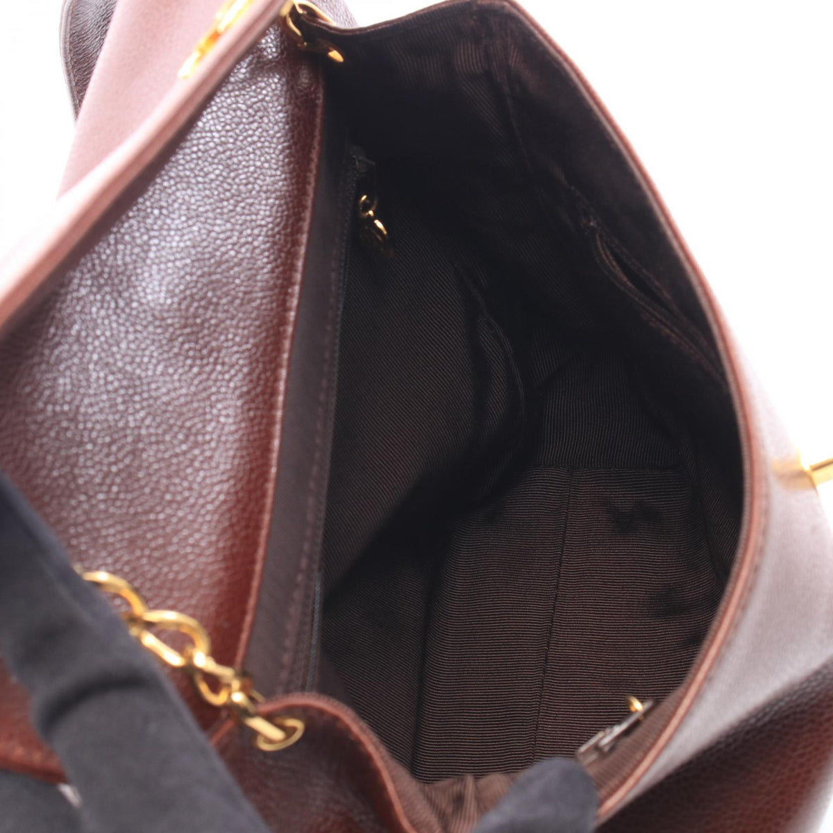 CHANEL Brown Triple COCO Mark Grained Calfskin leather 2101220150587