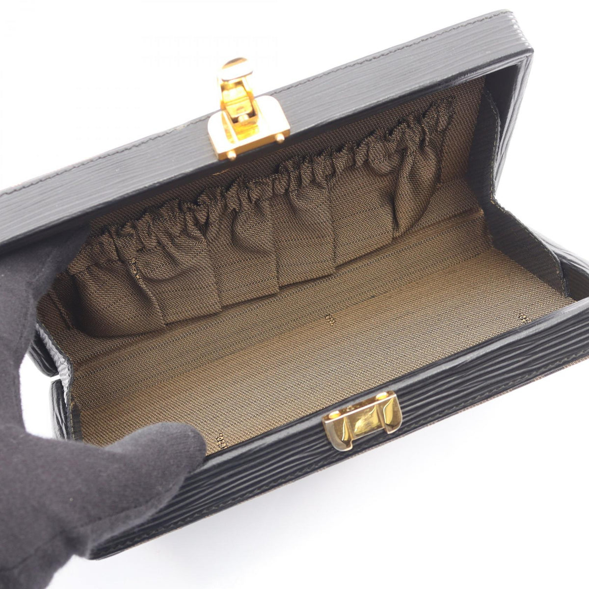 FENDI Zucca Handbag Brown/Black canvas�leather 2101220151003