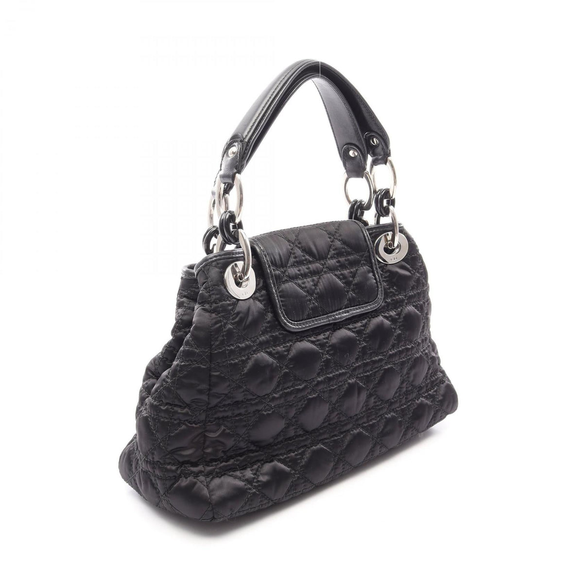 Dior Charming Rock Cannage Handbag Black Nylon�leather 2101220150778