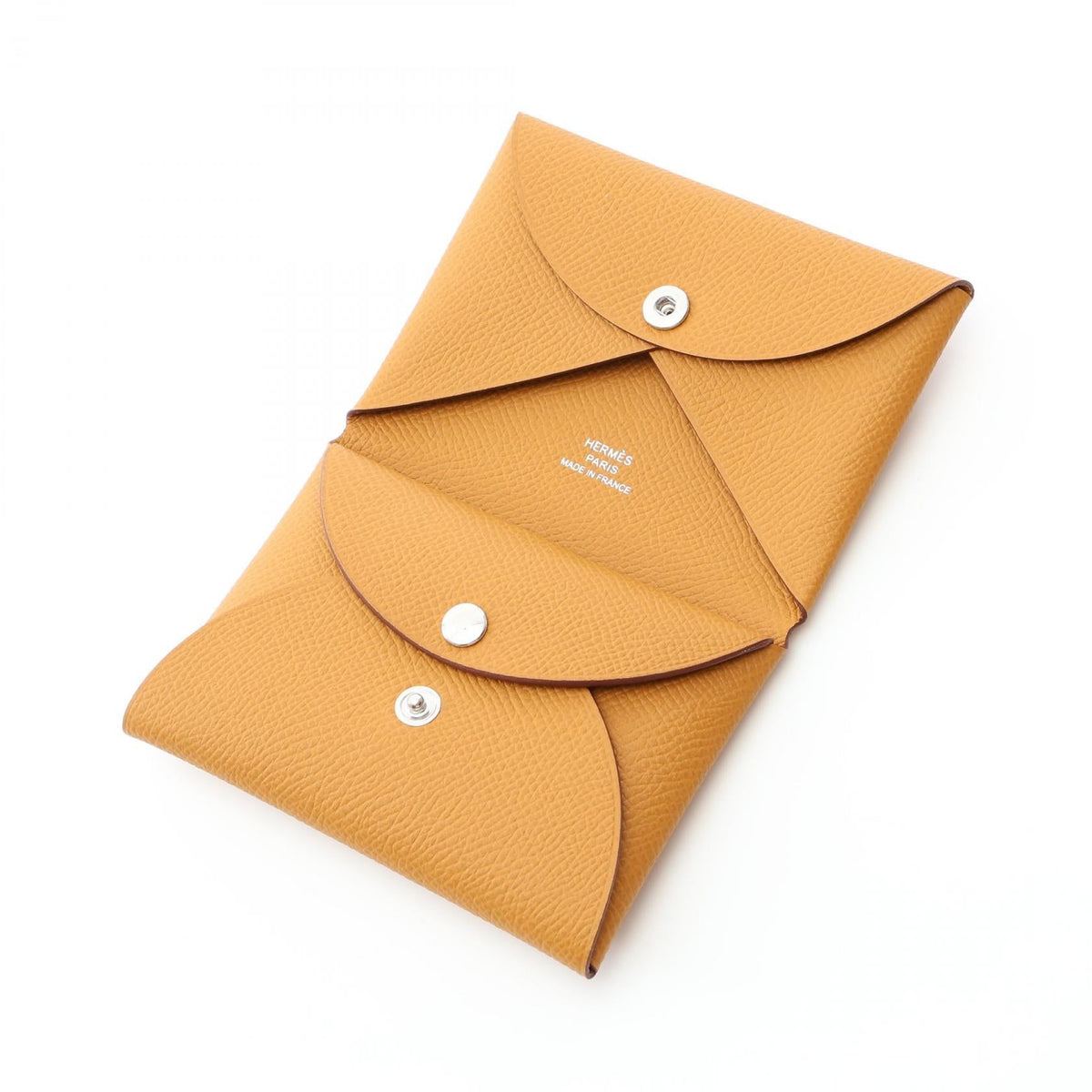 HERMES Calvi Duo Sesame coin purse Brown Epsom Other Epsom 2100301255906