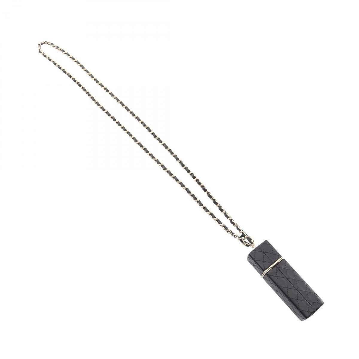CHANEL Black Matelasse Lipstick Case Lambskin (sheep leather) AP2192 2104102537636