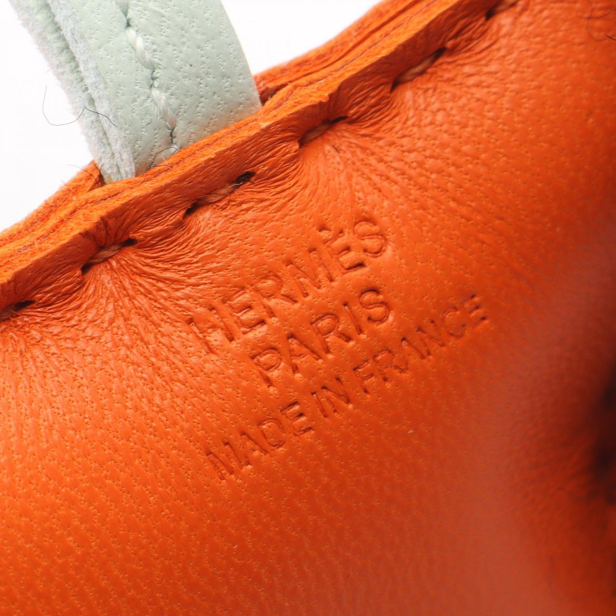HERMES Buddy Charm Feu Vert Peppermint charmOrange Orange Orange/Black/Green Agneau milo Mouton Agneau milo 2104102535250
