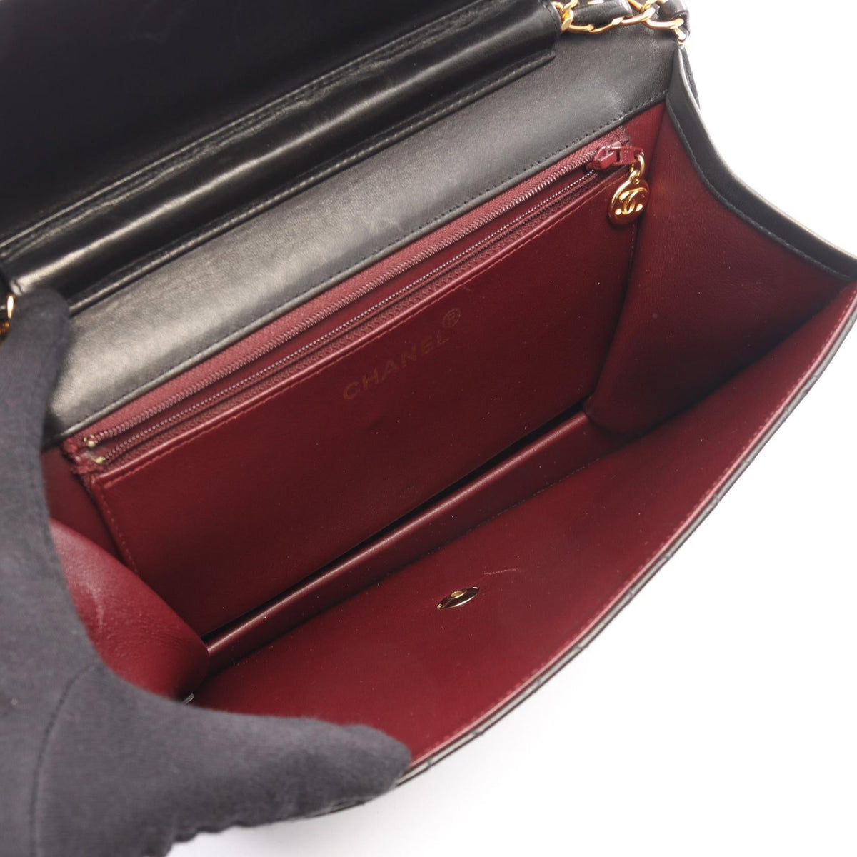 CHANEL Black Matelasse Lambskin (sheep leather) 2101220136529