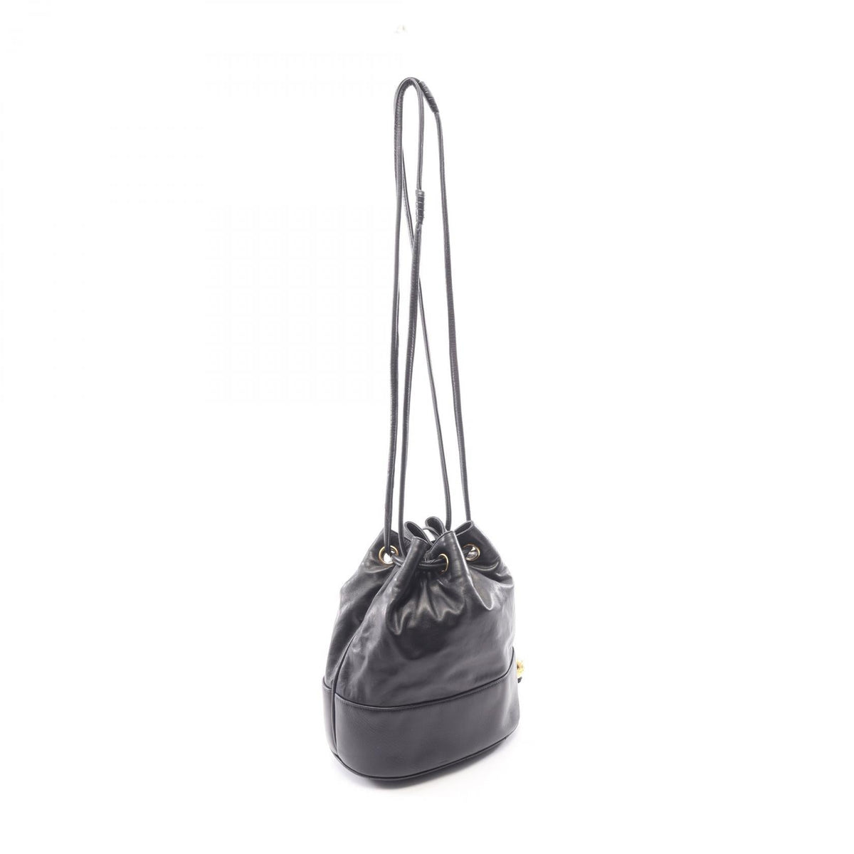 CHANEL Black COCO Mark drawstring purse Lambskin (sheep leather) 2101220136581