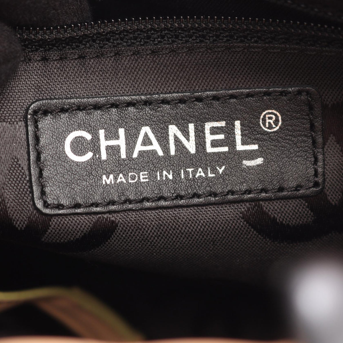 CHANEL Beige/Black Cambon Line Small leather 2101220140861