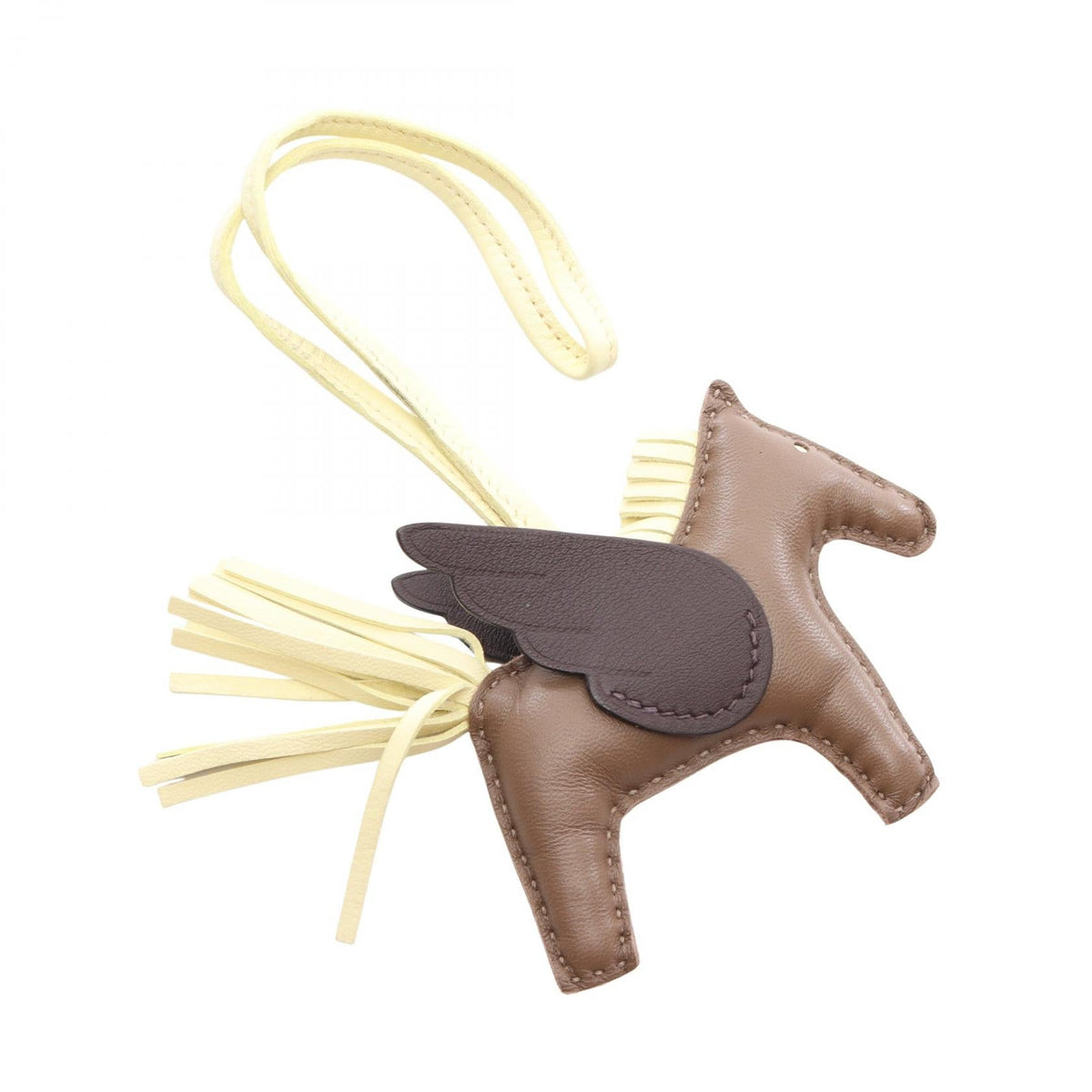 HERMES Rodeo Pegasus PM in Grey Jaune, Milton Rouge charm Brown/Yellow Agneau milo Other Agneau milo / Swift leather 2101220141646
