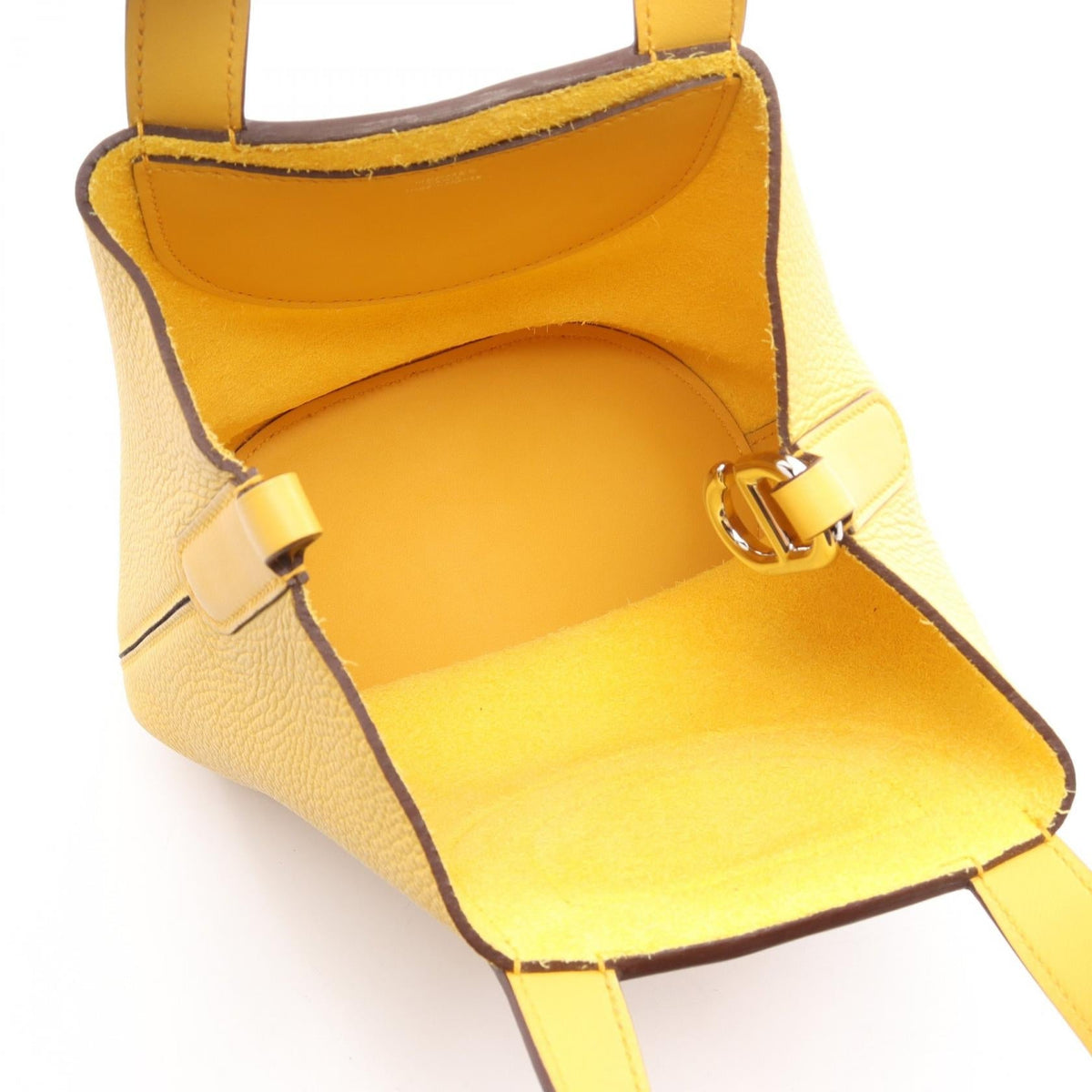 HERMES In the Loop 18 Sun Handbag Yellow Taurillon Clemence Other Taurillon Clemence / Veau Swift leather 2101220141851