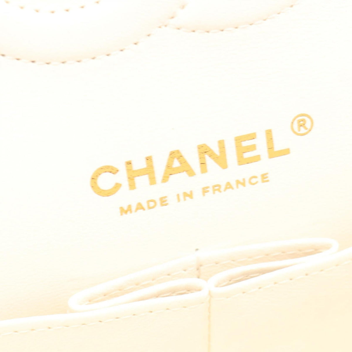 CHANEL White Matelasse W flap Grained Calfskin leather A01112 2120800033478