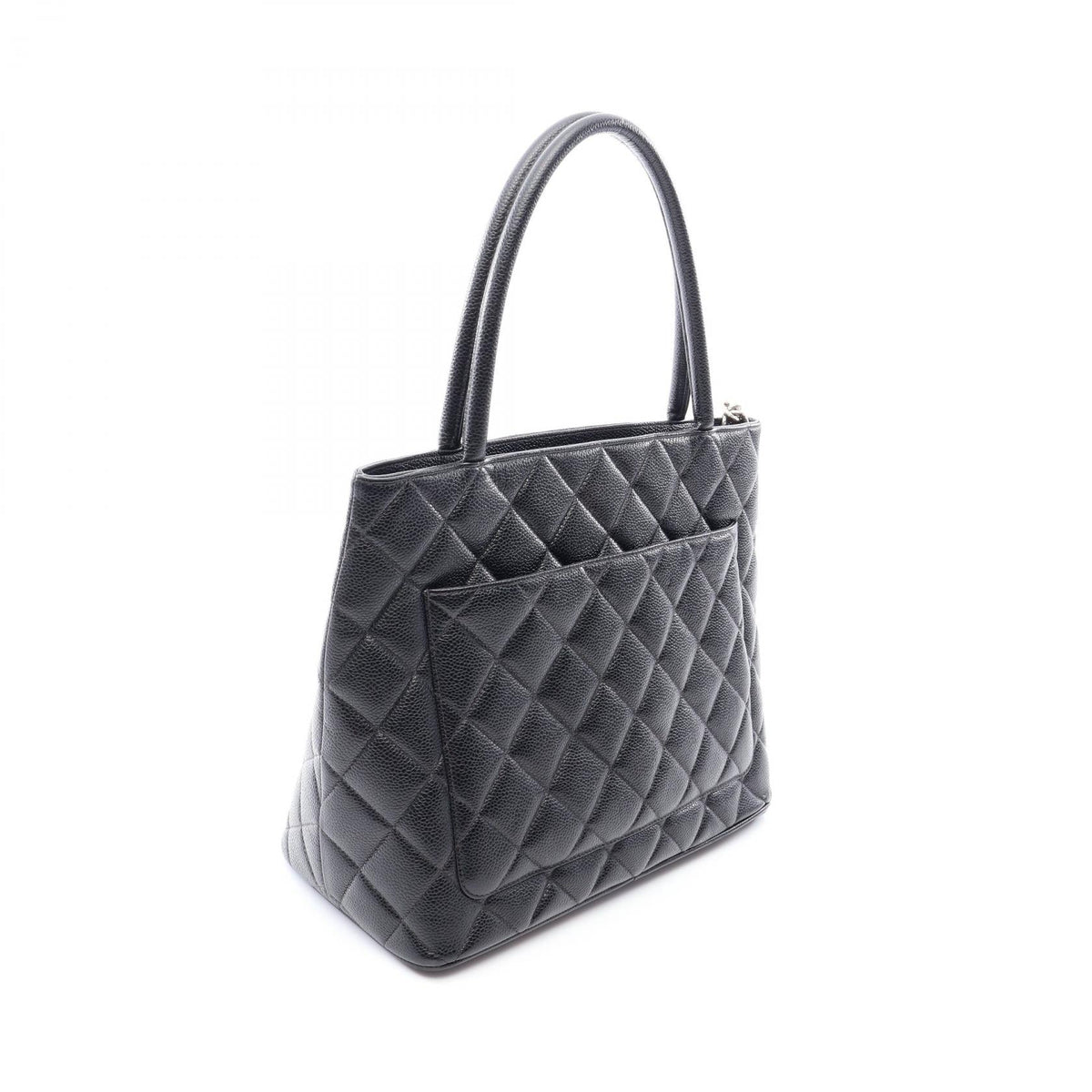 CHANEL Black Medallion tote Grained Calfskin leather A01804 2101220126834