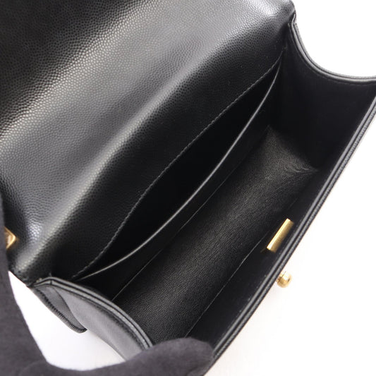 CHANEL Black Boy Chanel Small Grained Calfskin leather A67085 2101220133658