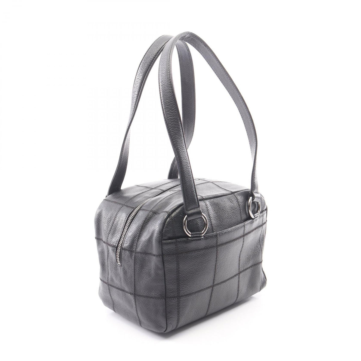 CHANEL Black Chocolate bar Grained Calfskin leather 2101220140496
