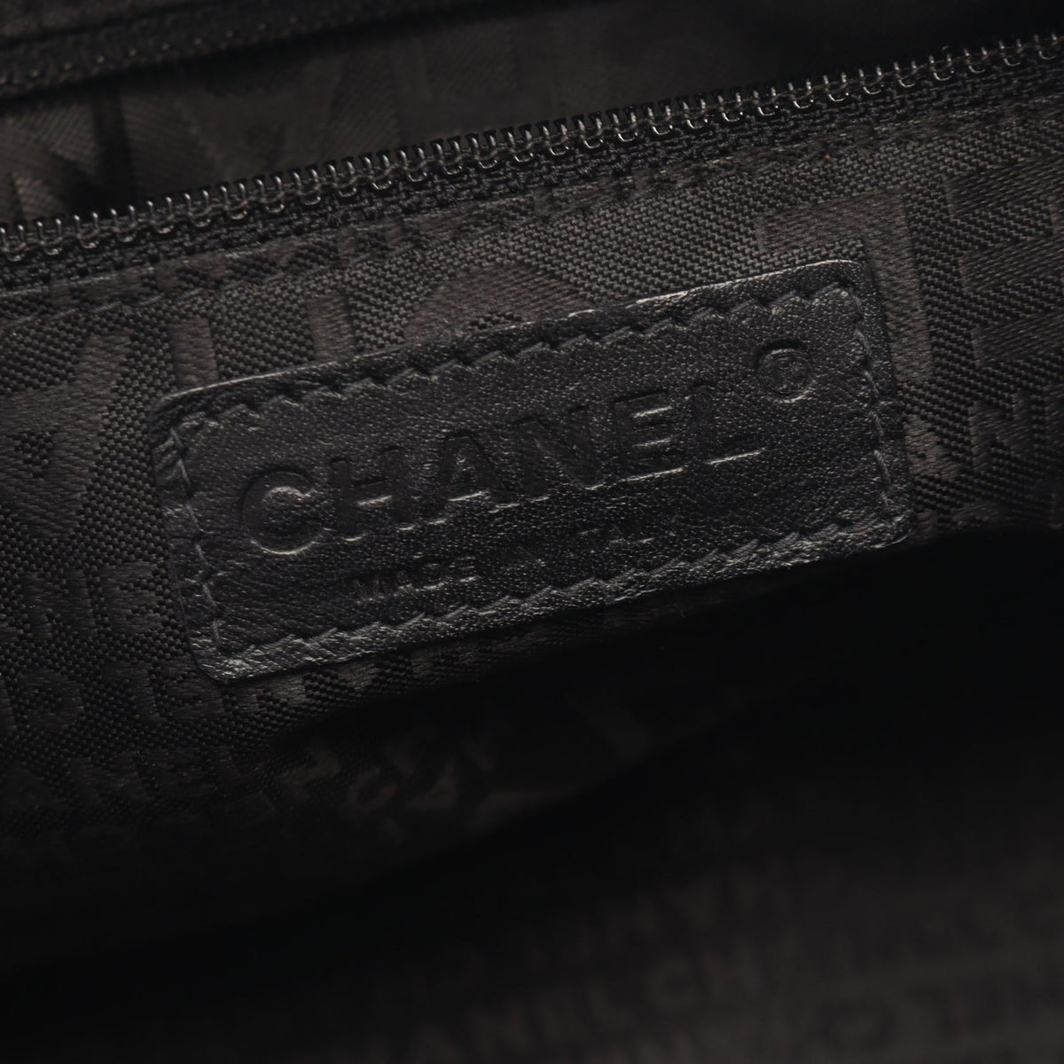 CHANEL Black Chocolate bar Grained Calfskin leather 2101220140496