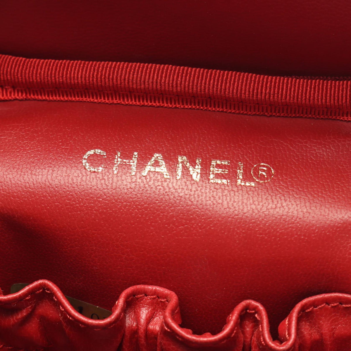 CHANEL Red COCO Mark Grained Calfskin leather 2101220142001