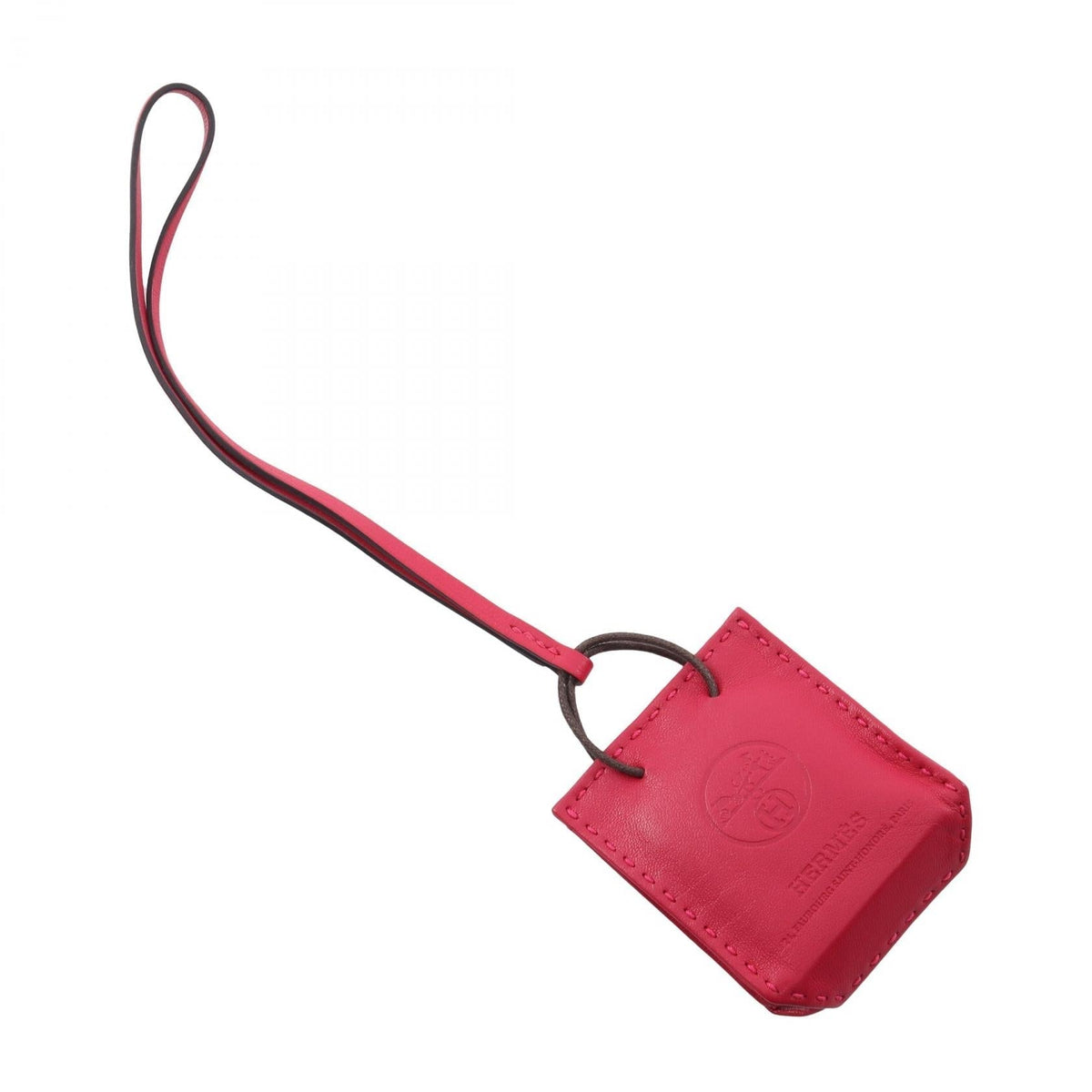 HERMES Shopper bag, Sac Orange, Rose Mexico charm Pink Agneau milo Other Agneau milo 2120900132866